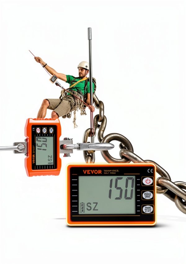 Digital Crane Scale VEVOR 2200 lb Heavy Hanging Scale Remote Orange-3