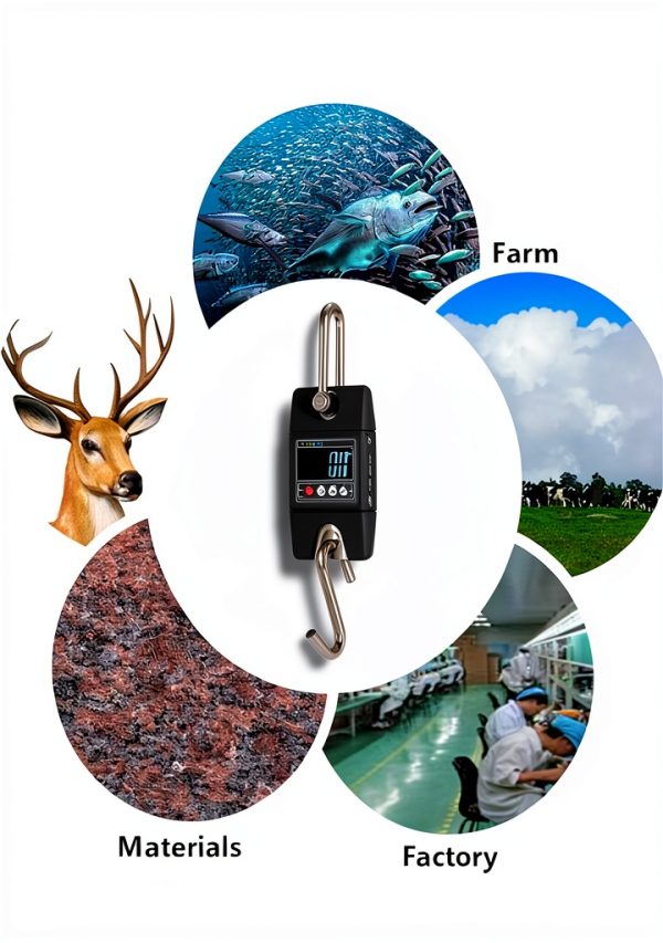 Digital Fish Scale Klau 300kg High Precision Crane Scale Black-5