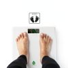 Pursonic Digital Bathroom Scale 400lb Tempered Glass White BBS118-3