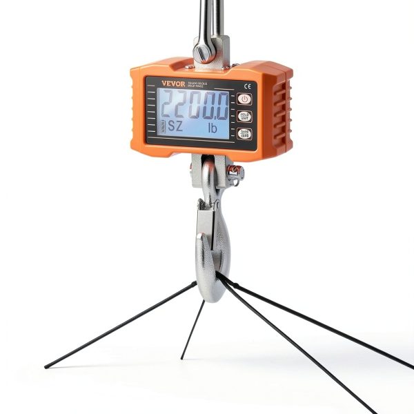 Digital Crane Scale VEVOR 2200 lb Heavy Hanging Scale Remote Orange-7