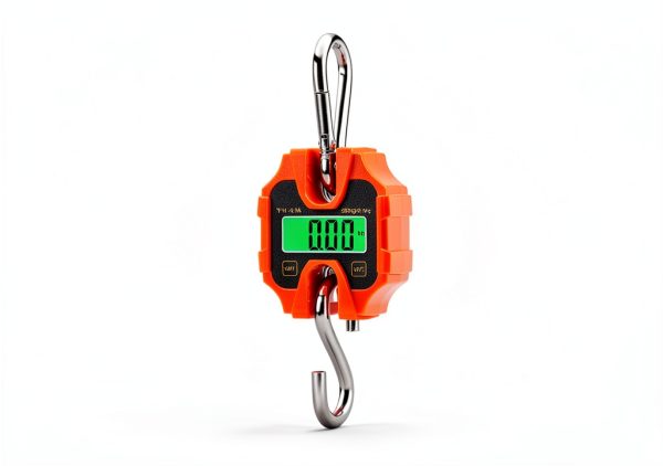 Klau Portable Crane Scale 250 kg / 500 lb Heavy Duty Digital Hanging Scales LCD Display with Backlight for Home Farm Hunting Outdoor Orange-0