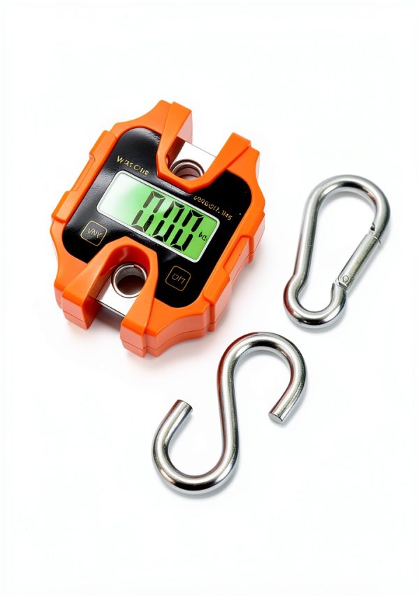 Klau Portable Crane Scale 250 kg / 500 lb Heavy Duty Digital Hanging Scales LCD Display with Backlight for Home Farm Hunting Outdoor Orange-6