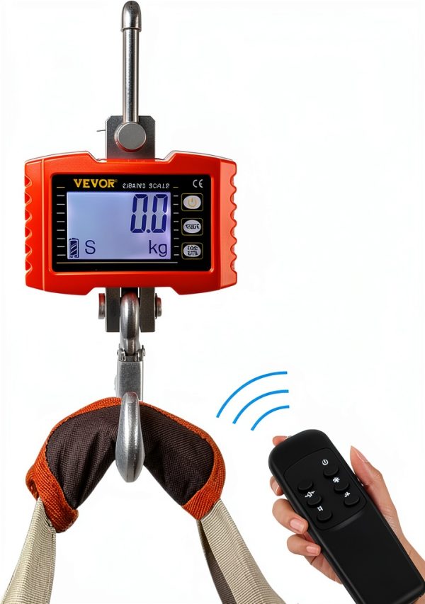 Mophorn Hanging Scale 1000kg Digital Heavy Duty Orange Crane Scale-4