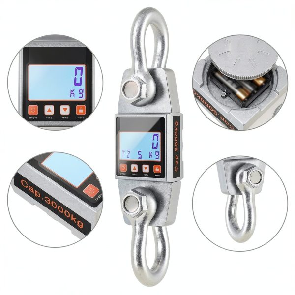 Digital Hanging Scale Hyindoor YD-mshp Crane Scale 3000kg Heavy Duty-3