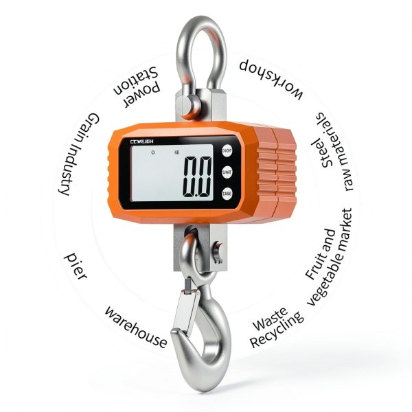 Digital Crane Scale 1000kg ccweigh Aluminium Housing, Steel Handle-3