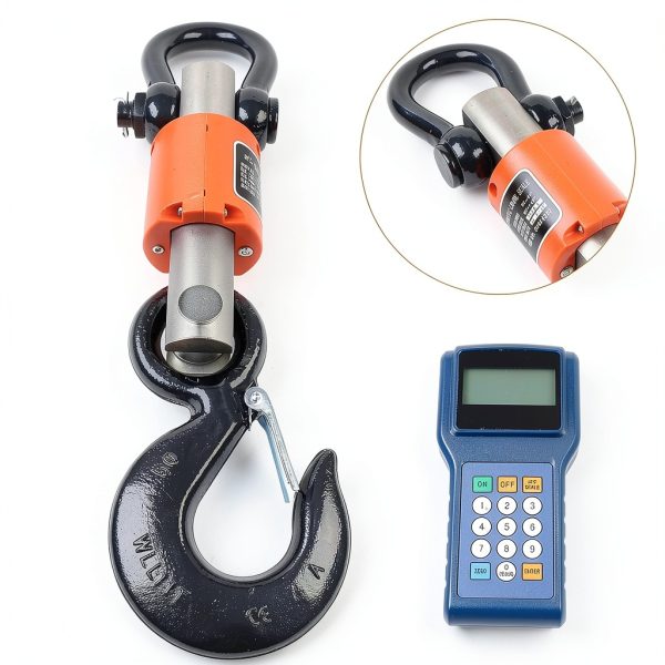 10T Industrial Heavy Duty Hanging Scale, 22000 LB Industrial Crane Scale with Handheld Meter Electronic Hanging Scale with Hook-3