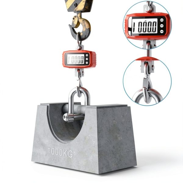 Digital Crane Scale 1000kg ccweigh Aluminium Housing, Steel Handle-2
