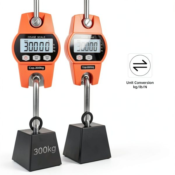 Hanging Scale WISHSOM 660lb/300kg Aluminum Crane Scale with LCD-1