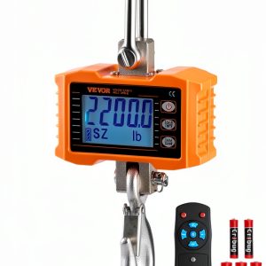 Digital Crane Scale VEVOR 2200 lb Heavy Hanging Scale Remote Orange-0