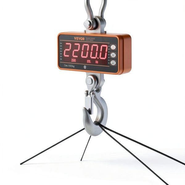 VEVOR Crane Scale Hanging 2200 lbs Cast Aluminum with Remote Control-7