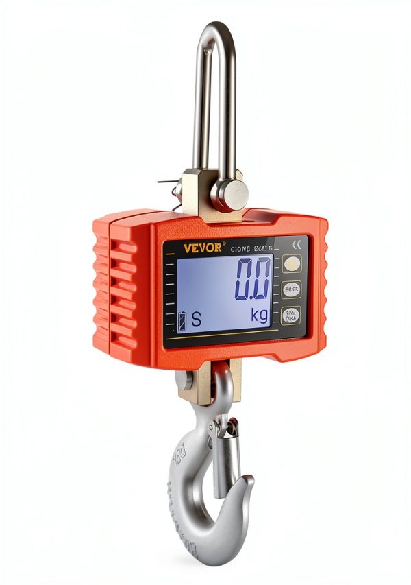 Mophorn Hanging Scale 1000kg Digital Heavy Duty Orange Crane Scale-7