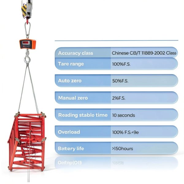 Crane Scale Bonvoisin 2200lb Hanging Scale with Rechargeable Battery-5