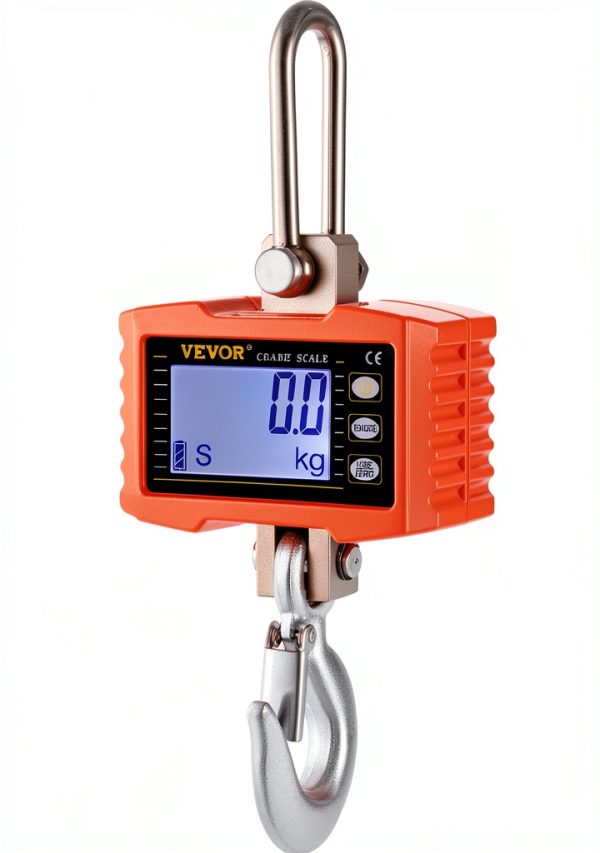 Mophorn Hanging Scale 1000kg Digital Heavy Duty Orange Crane Scale-11