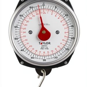 Taylor Dial Style 70-Pound Industrial Hanging Scale LCD 0.1lb Accuracy-0
