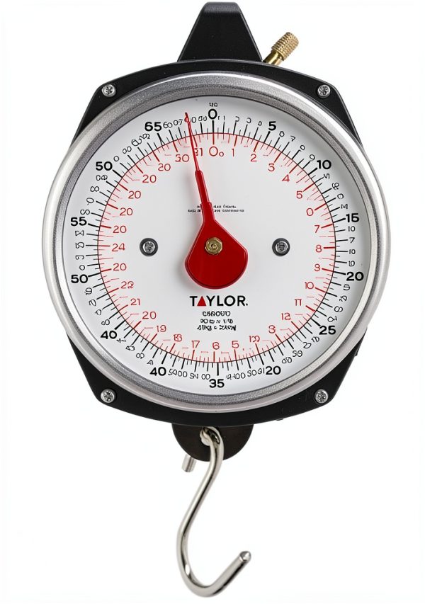 Taylor Dial Style 70-Pound Industrial Hanging Scale LCD 0.1lb Accuracy-0