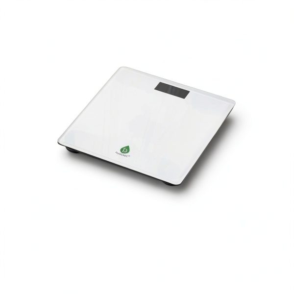 Pursonic Digital Bathroom Scale 400lb Tempered Glass White BBS118-2