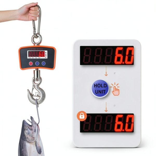 Crane Scale Bonvoisin 2200lb Hanging Scale with Rechargeable Battery-4