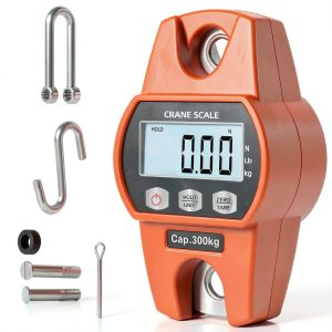 Hanging Scale WISHSOM 660lb/300kg Aluminum Crane Scale with LCD-0
