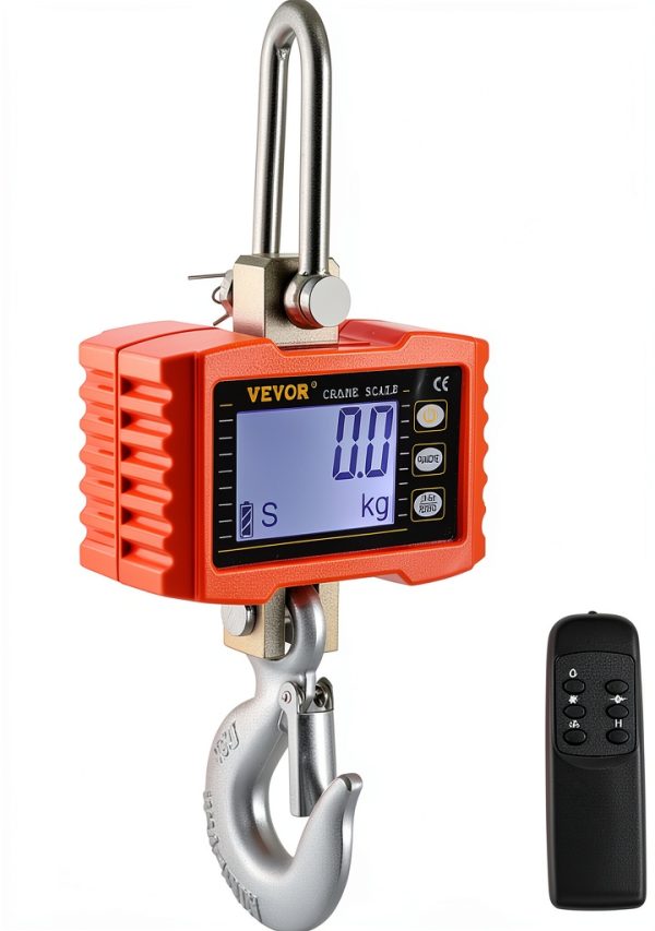 Mophorn Hanging Scale 1000kg Digital Heavy Duty Orange Crane Scale-0