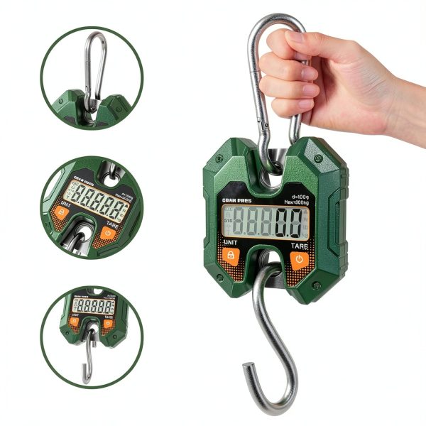 Digital Hanging Scale 300KG 660LB by GRAM PRES GP-ADG Blackish Green-1