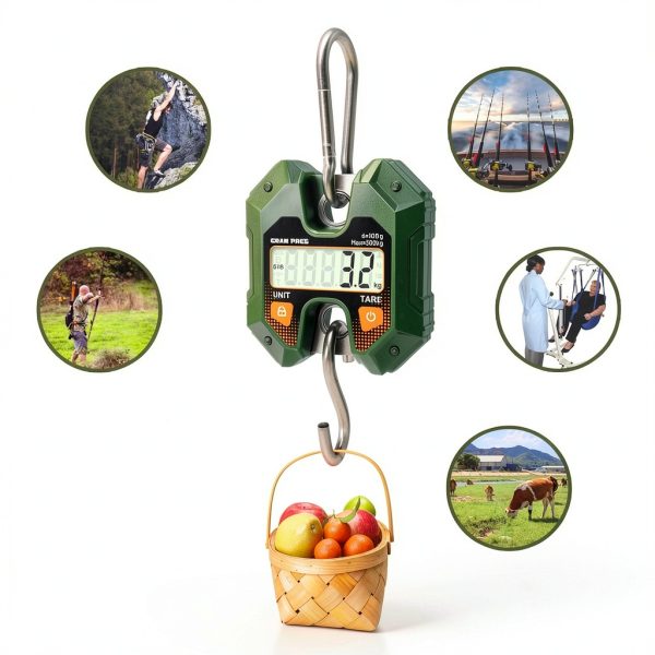 Digital Hanging Scale 300KG 660LB by GRAM PRES GP-ADG Blackish Green-5
